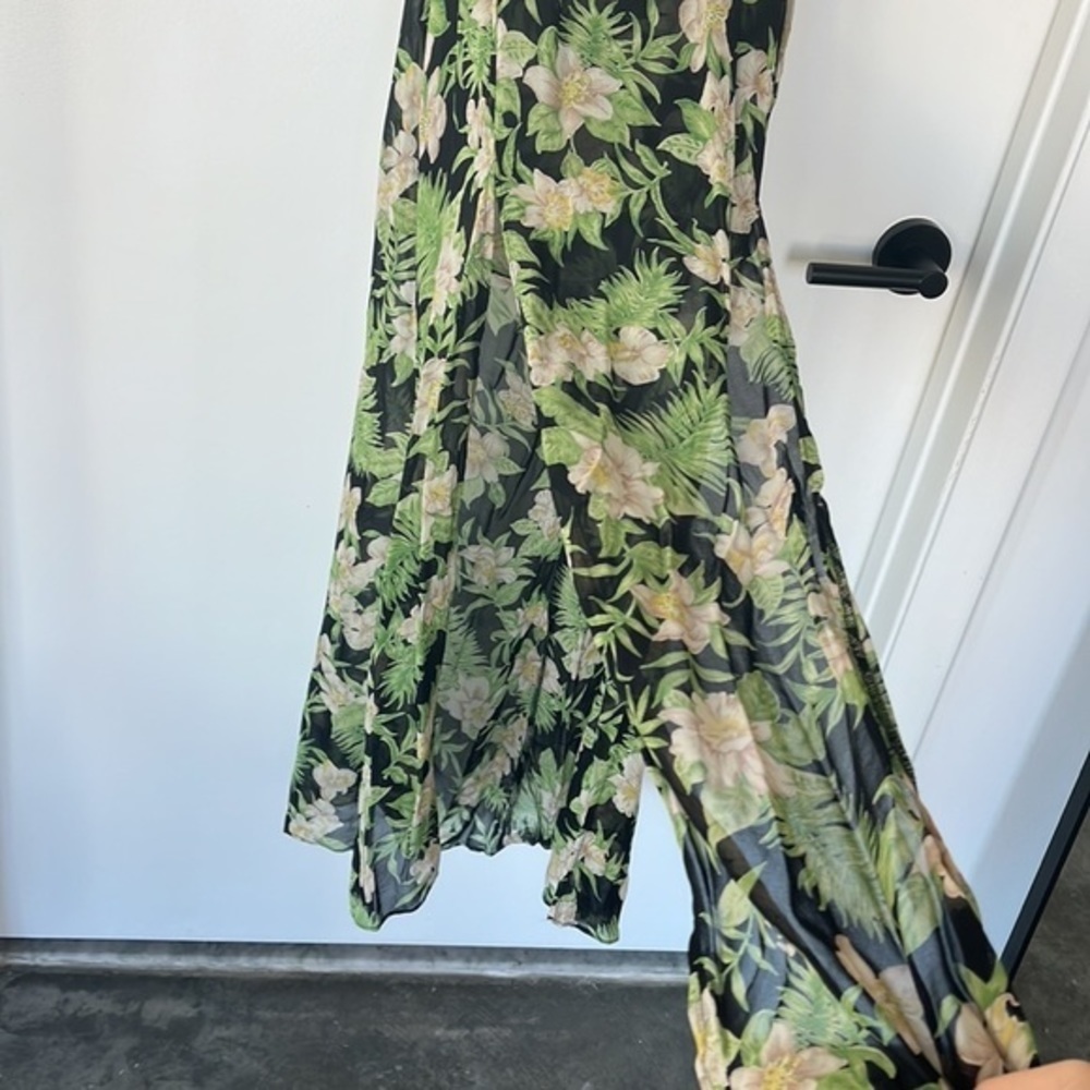 Reformation floral long dress sheer maxi botanica S cutout long sleeve - Picture 7 of 12